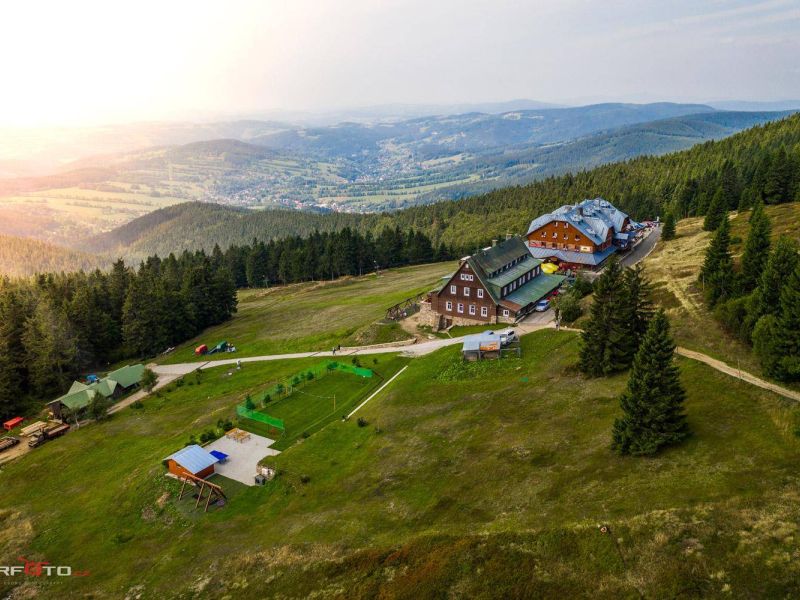 Letecký pohled na náš areál